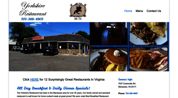 yorkshirerestaurantmanassas.com