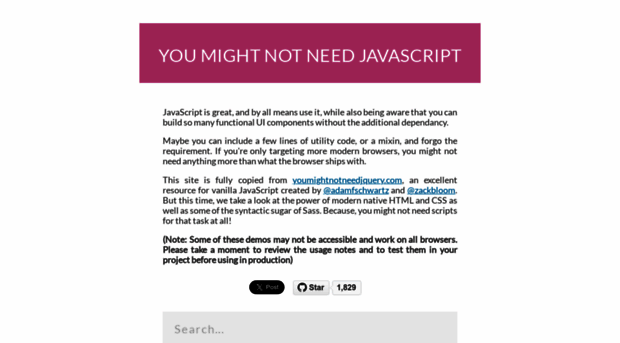 youmightnotneedjs.com