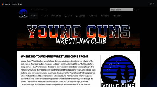 younggunswrestling.com