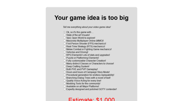 yourgameideaistoobig.com