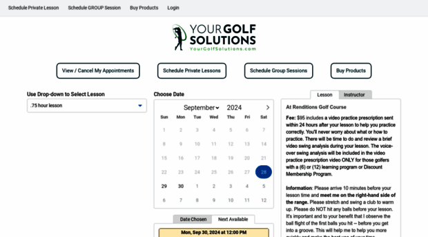 yourgolfsolutions.uschedule.com