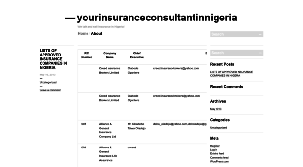 yourinsuranceconsultantinnigeria.wordpress.com