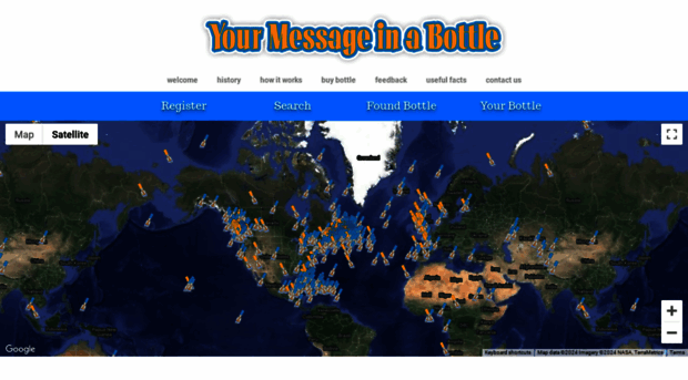 yourmessageinabottle.com