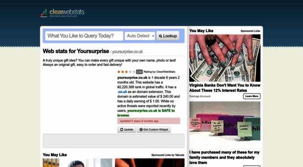 yoursurprise.co.uk.clearwebstats.com