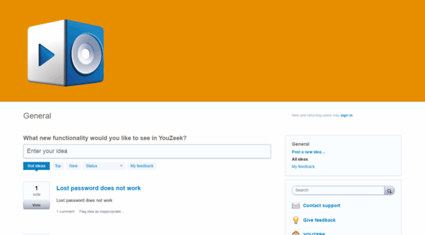 youzeek.uservoice.com