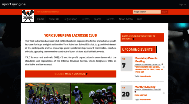 yslacrosse.com