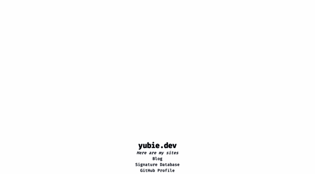 yubie.dev
