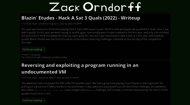 zackorndorff.com