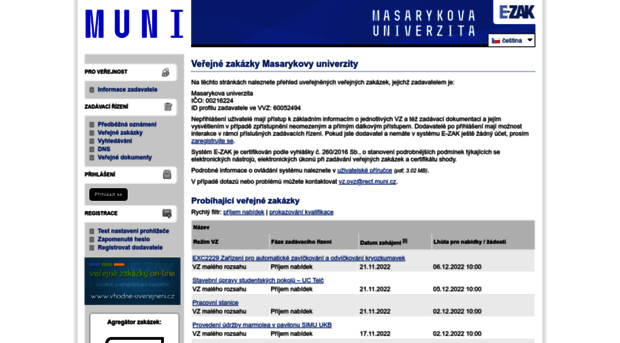 zakazky.muni.cz