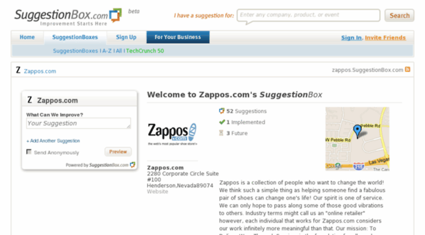 zappos.suggestionbox.com