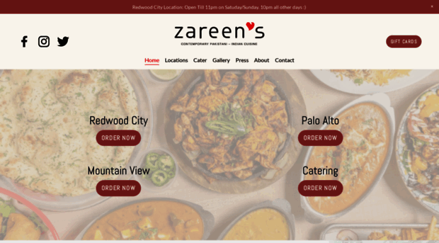 zareensrestaurant.com