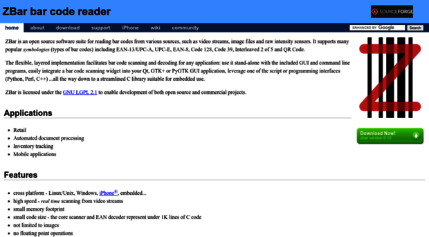 zbar.sourceforge.net