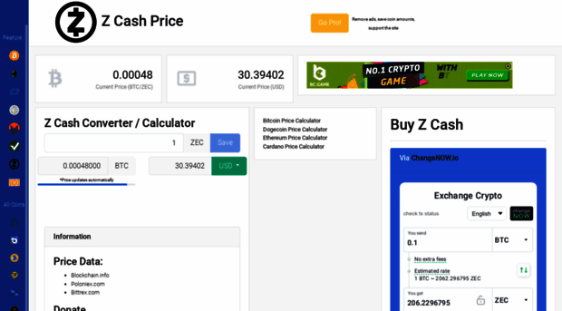 zcash.price.exchange