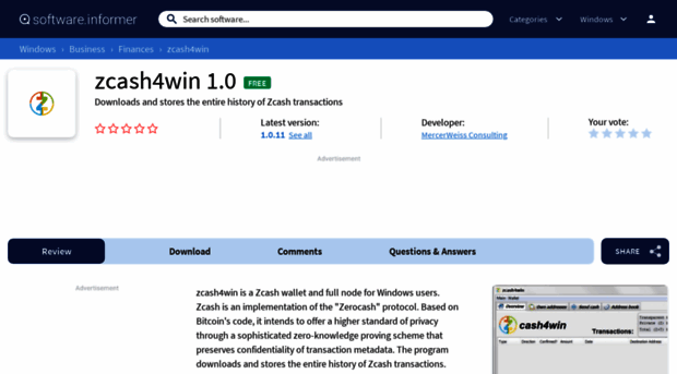 zcash4win.software.informer.com