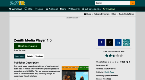 zenith-media-player.soft112.com