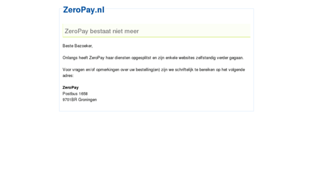 zeropay.nl