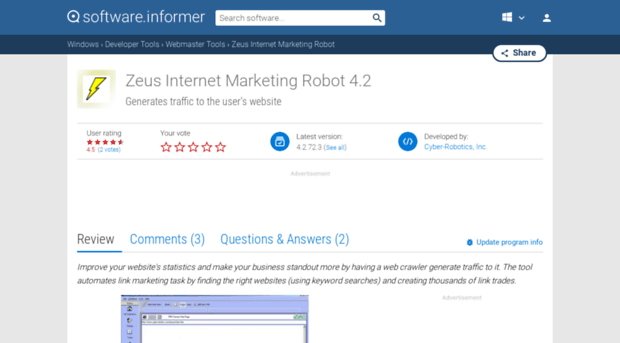 zeus-internet-marketing-robot.software.informer.com