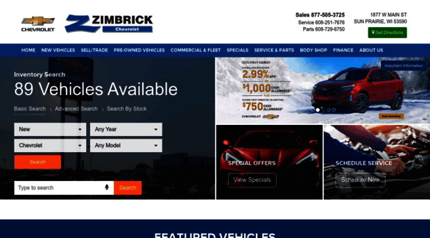 zimbrickchevrolet.com