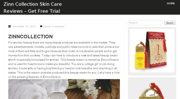 zinncollectionskincare.com