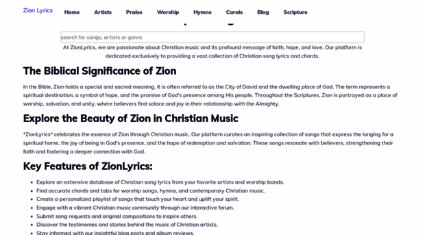 zionlyrics.com