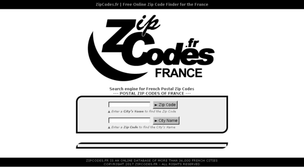 zipcodes.fr