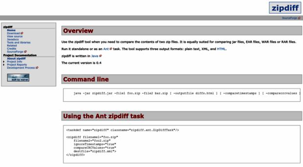 zipdiff.sourceforge.net