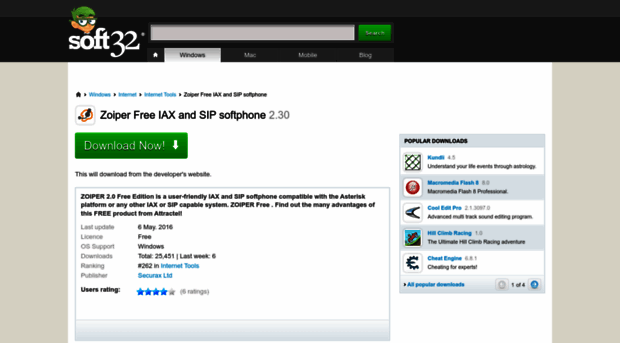 zoiper-free-iax-and-sip-softphone.soft32.com