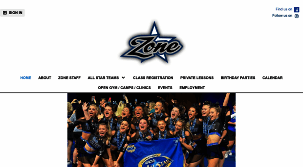 zonecheerallstars.com