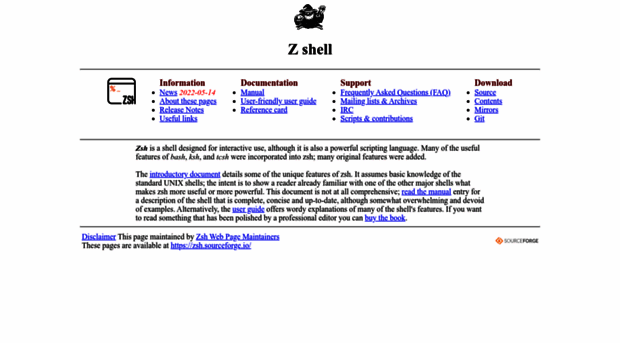 zsh.sourceforge.io