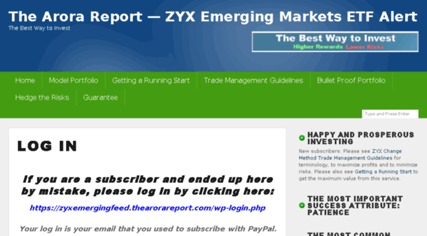 zyxemergingfeed.thearorareport.com